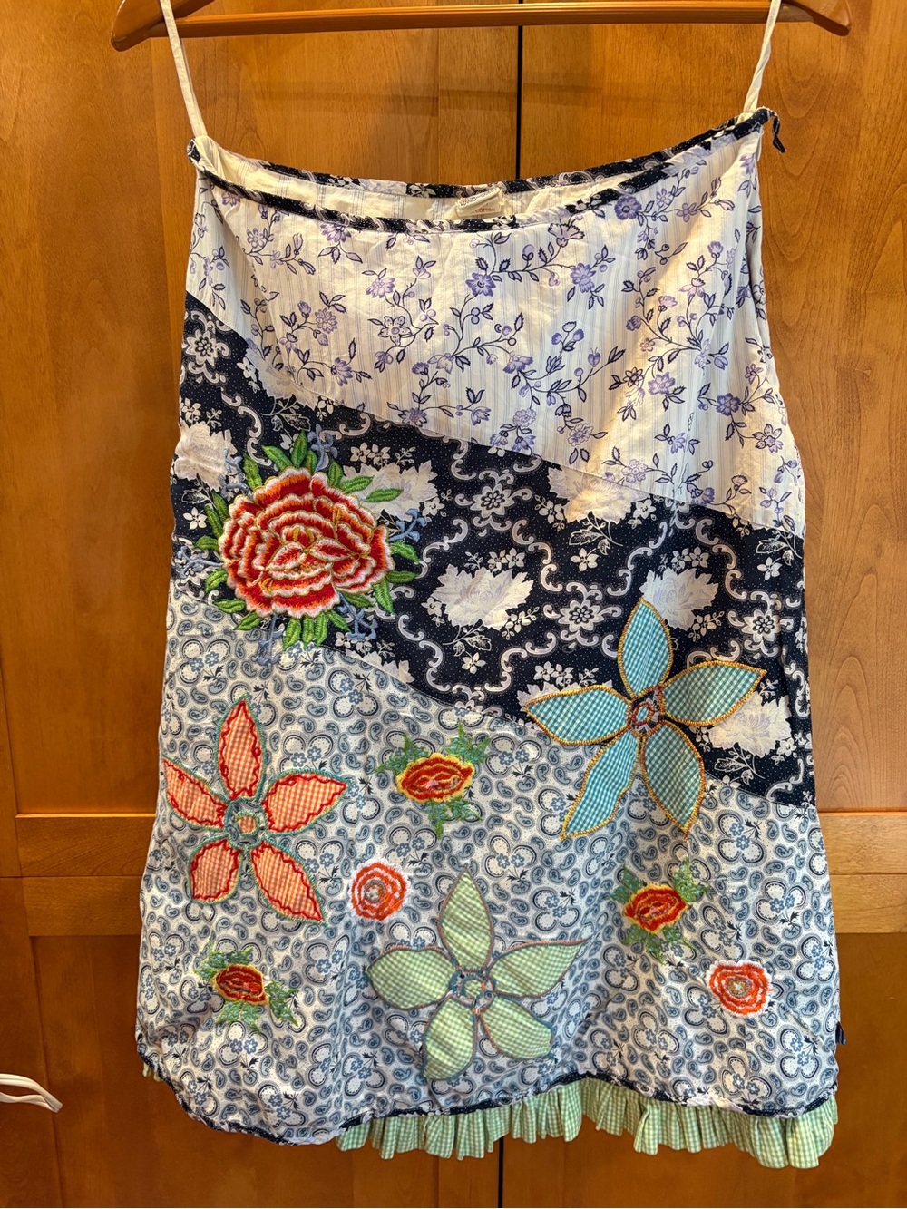 Vintage Oilily Embroidered 100% Cotton Skirt Size 40